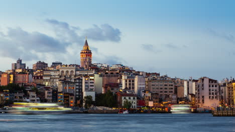 galata tower at dusk in istanbul