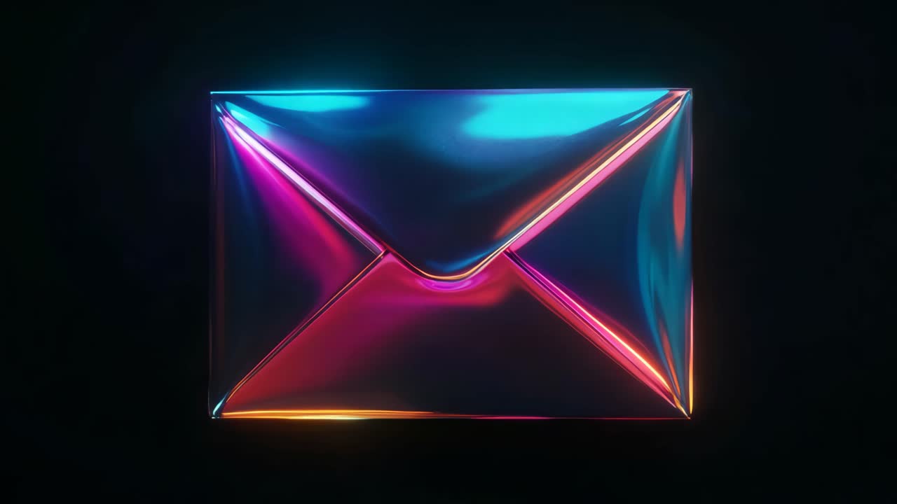 Colorful 3D Email Envelope