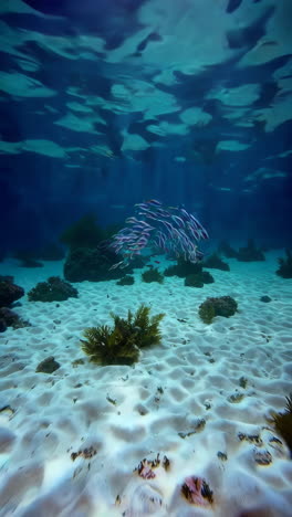 colorful fish and coral reef underwater scene