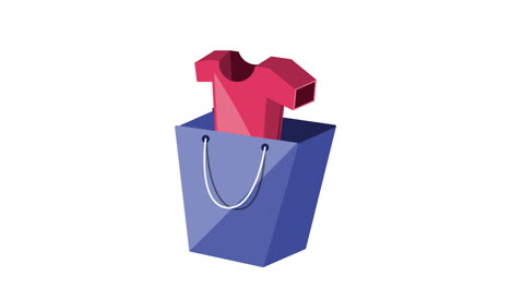 shopping bag with shirt clothes