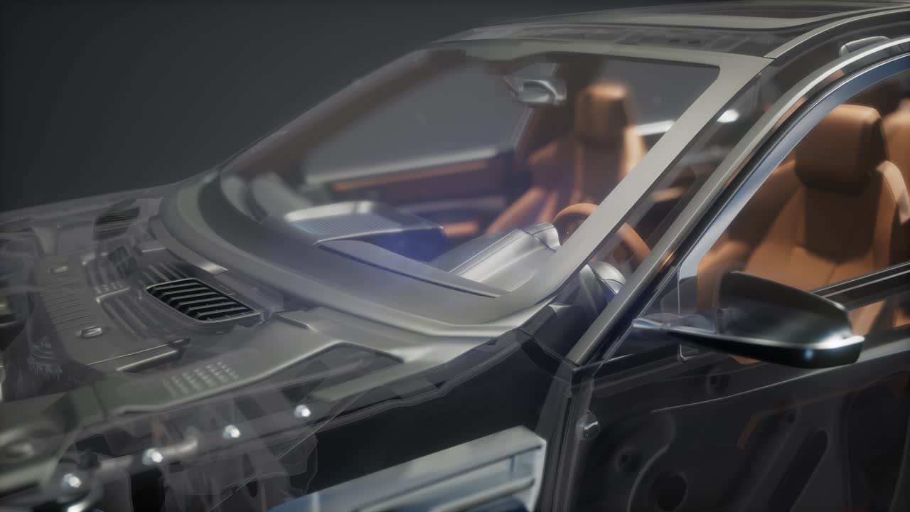 자세한 자동차 엔진 및 다른 부품