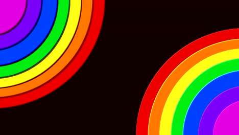 4k arco iris animado de fondo en bucle