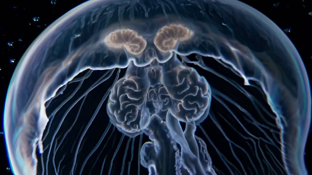 primer plano de una medusa