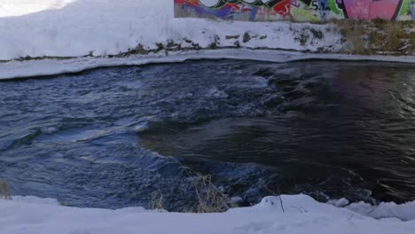 river on a snowy day