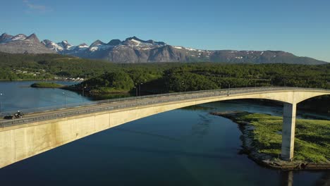 Brücke-über-Die-Strudel-Des-Strudels-Von-Saltstraumen,-Nordland,-Norwegen.-Schöne-Natur-Norwegen-Naturlandschaft.