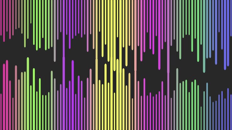 Colorful Sound Wave Against A Dark Background