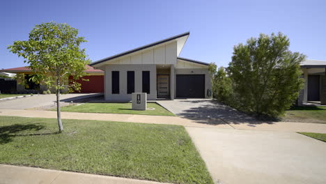 ground level contemporary modern home with carport