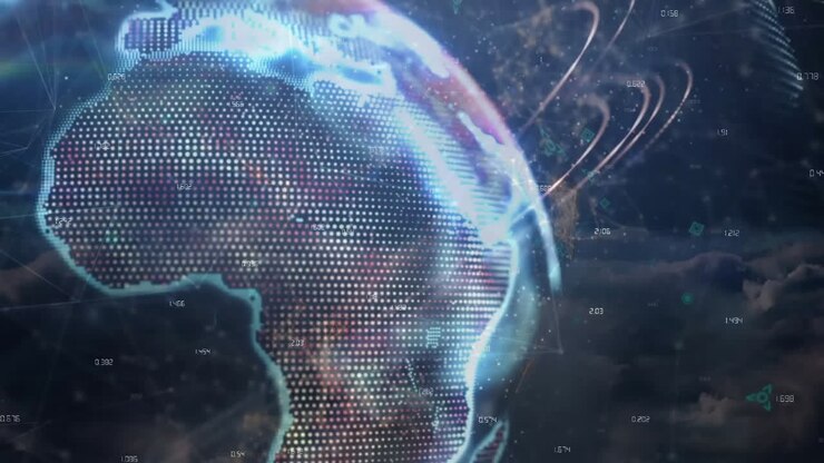 Animation of network of connections over globe
