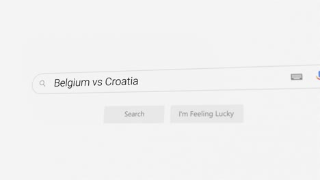 searching for belgium vs croatia on internet browser