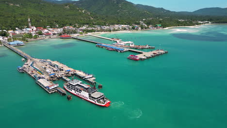 Thailand-Luftaufnahme-Der-Chumpon-Archipel-Inseln-In-Südostasien,-Koh-Samui-Küste