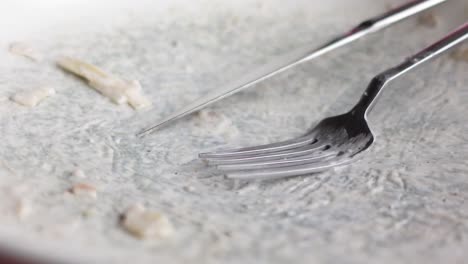 empty plate with cutlery