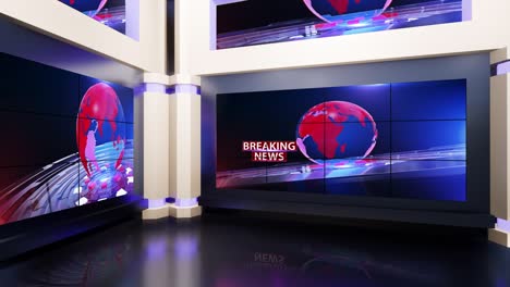 3d virtual tv studio news