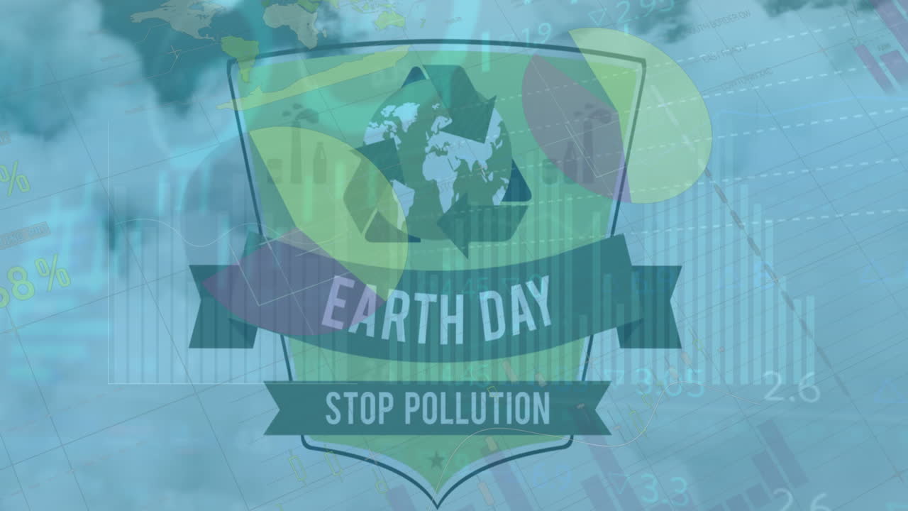 이 비디오는 파란색 배경에 대해 다양한 그래프와 금융 데이터를 보여줍니다.