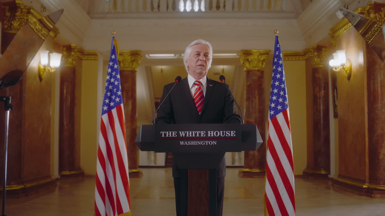 백악관에서 기자회견