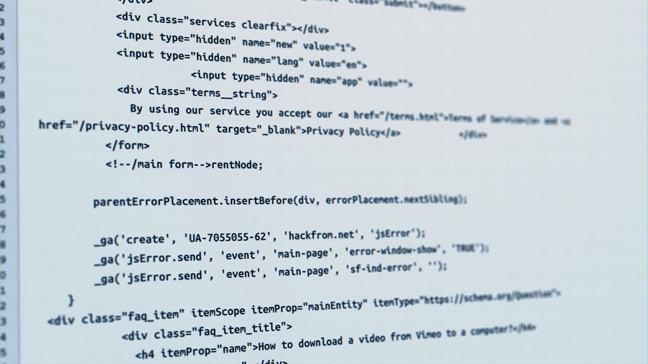 Computer codes are projected on the screen while it is being typed or written animation computer