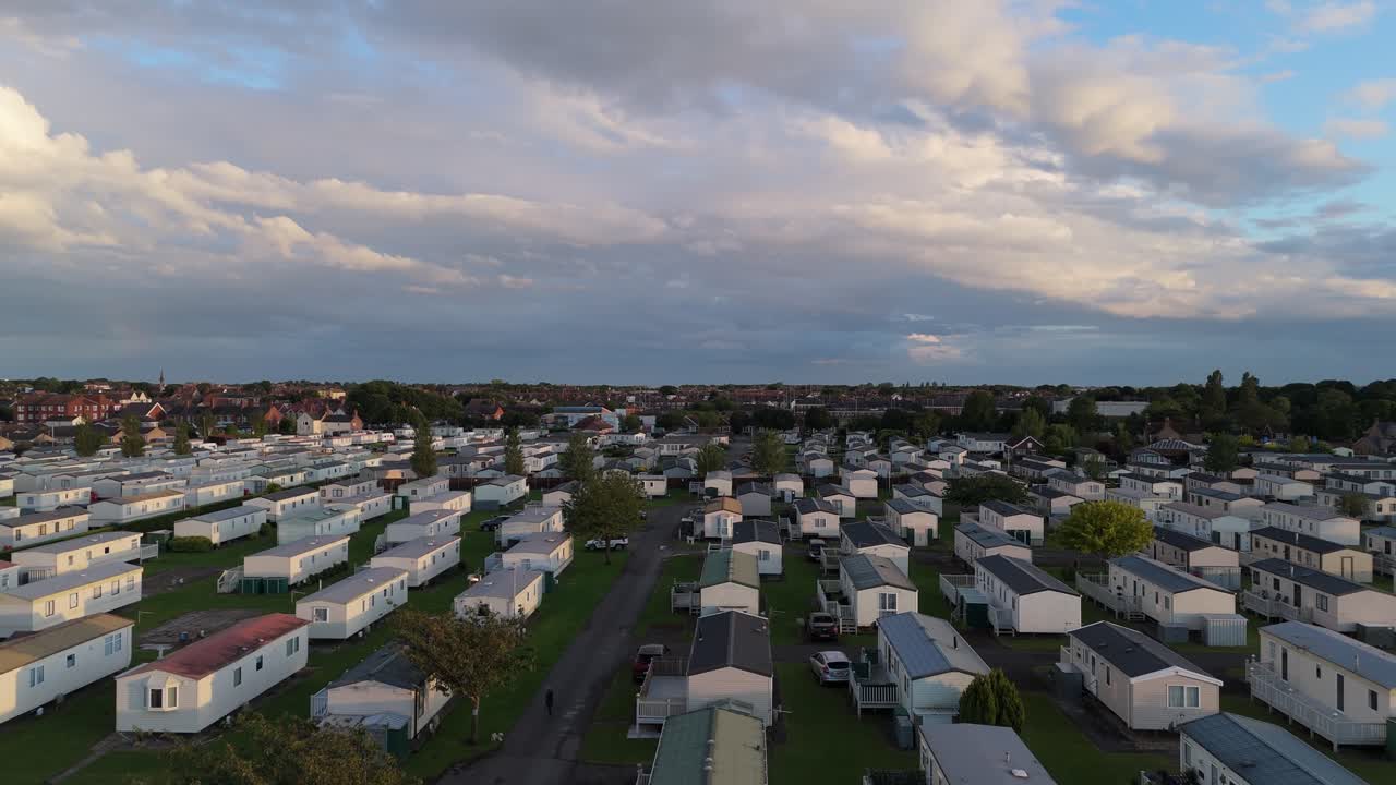 Aerial View of a Large Caravan Park