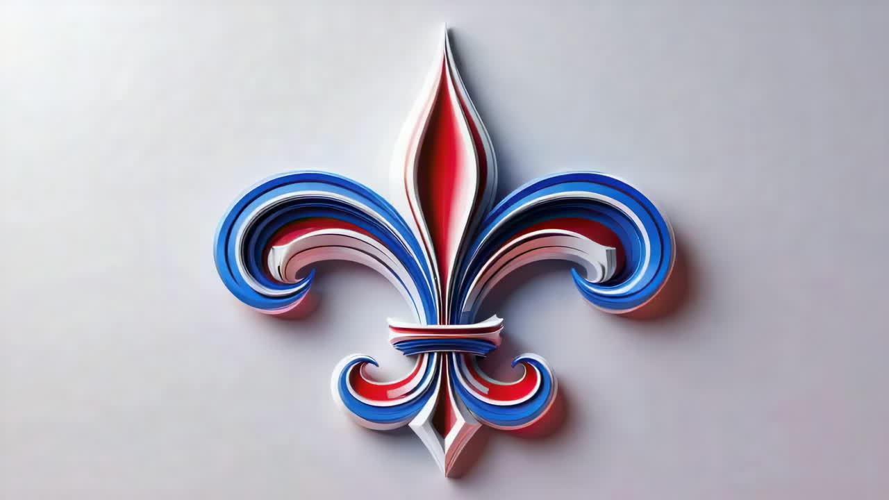 Patriotic Red White and Blue Fleur-de-Lis Art