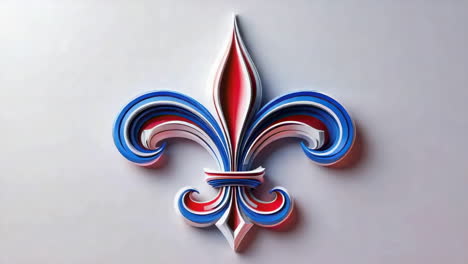 patriotic red white and blue fleur-de-lis art