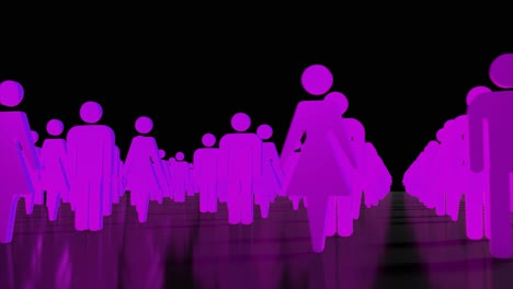 hombres mujeres multitud gente iconos equipo de negocios sexos género 4k