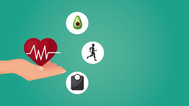 hart cardio levensstijl en set iconen