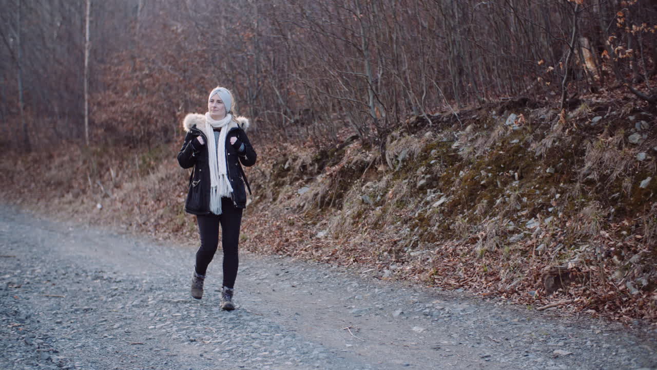 Leisure Activities Sport Tourist Walking Along Mountain Trail In Mountains 16
