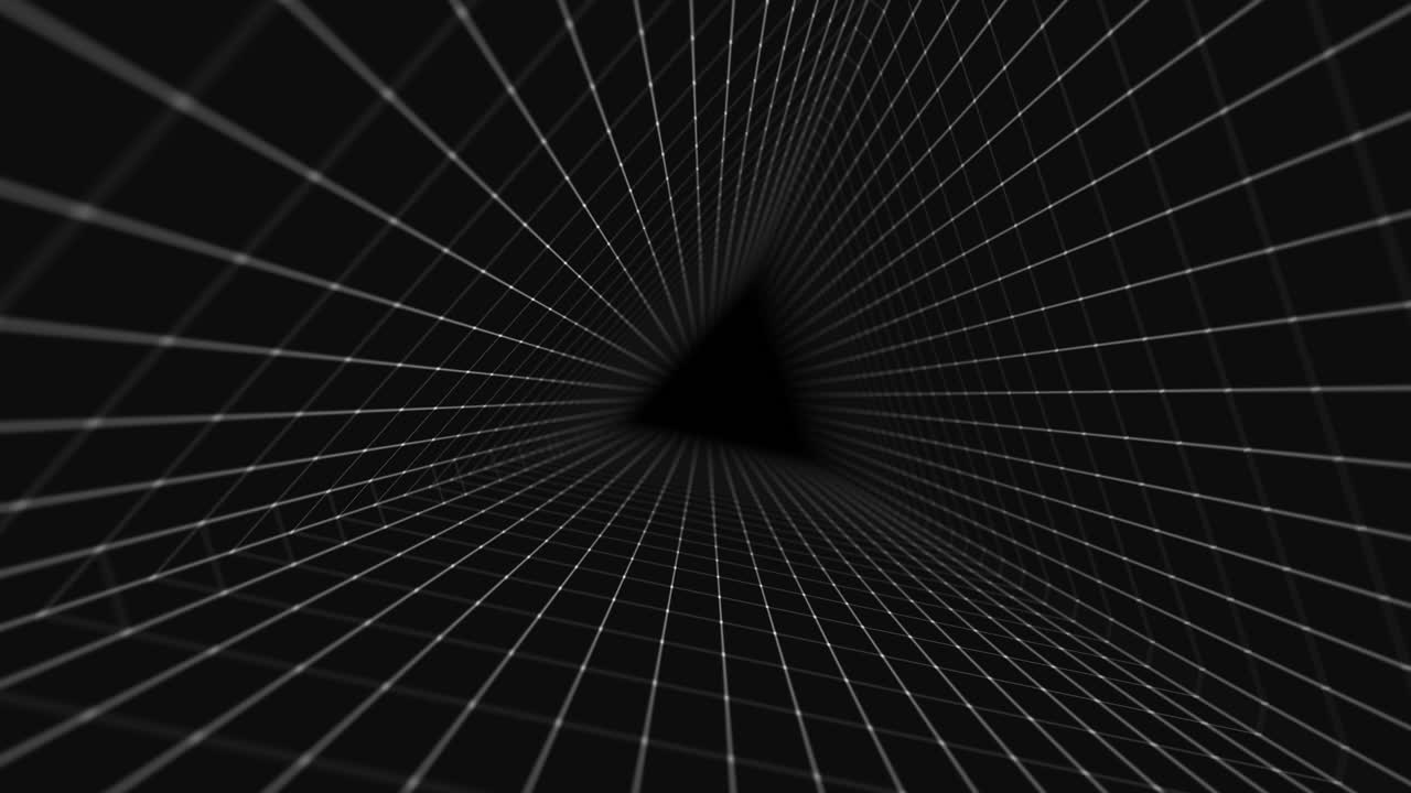 túnel de cuadrícula de perspectiva abstracta