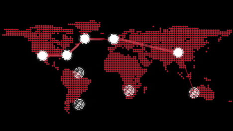 el tema de las conexiones globales en rojo y negro