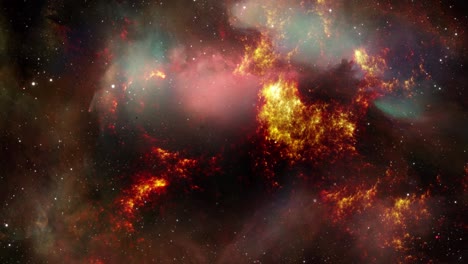 exploración espacial a través de la nebulosa del espacio exterior