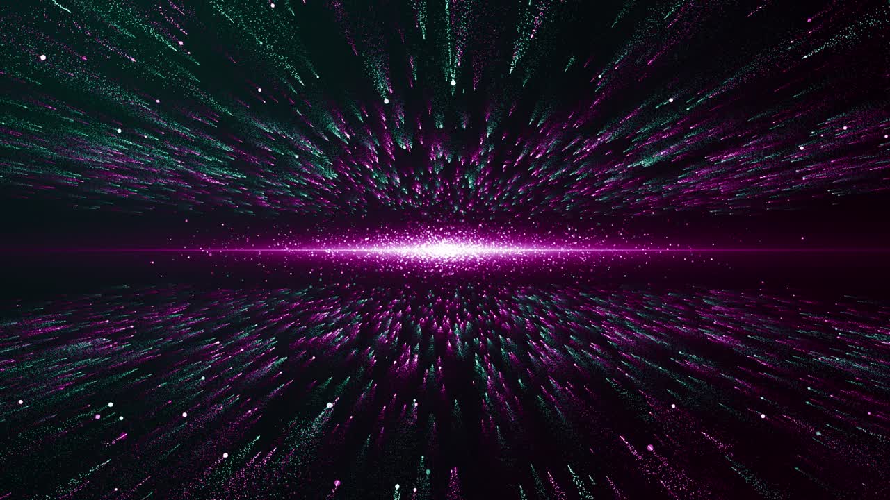 partículas verde rosa evento juego tráiler títulos escenario de concierto cinematográfico bucle de fondo