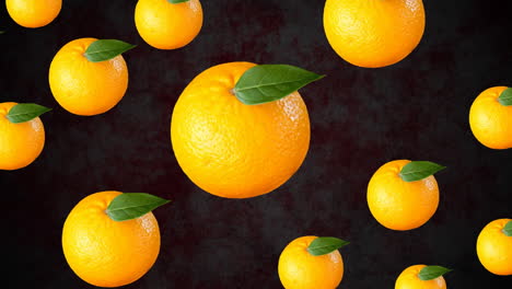 Animation-of-lemons-moving-over-black-background