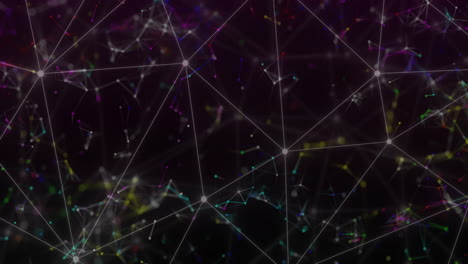 animación de la red de conexiones sobre fondo negro