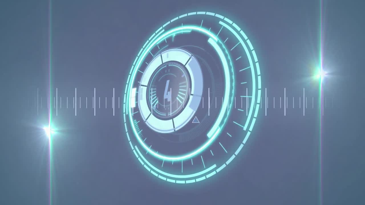 animación de la exploración del alcance sobre puntos de luz