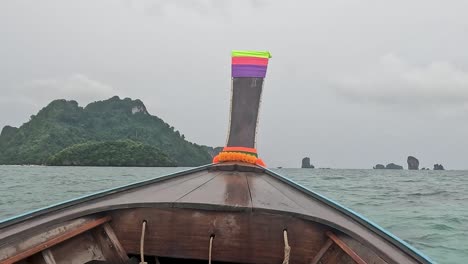 longtail boat trip through tropical islands