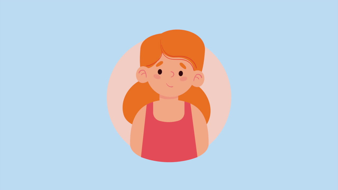 빨간 드레스를 입은 여자 캐릭터