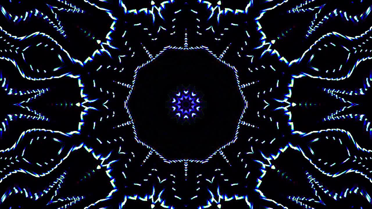 luz abstracta brillante que gobierna el color completo, caleidoscopio, fondo negro