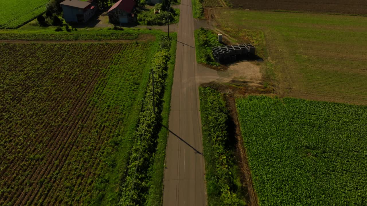 Aerial drone reveals Mount Yōtei, asphalted road, trekking path, destination to Japanese Hokkaido famous Peak
