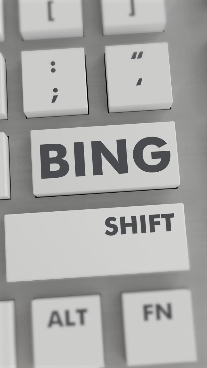 Bing: Pressione di un tasto sulla tastiera, Video verticale