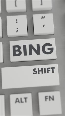 bing button pressing on keyboard vertical video