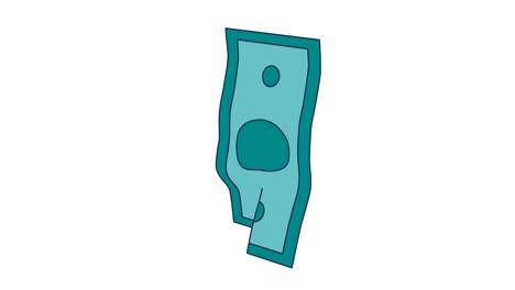 cartoon dollar is walking.