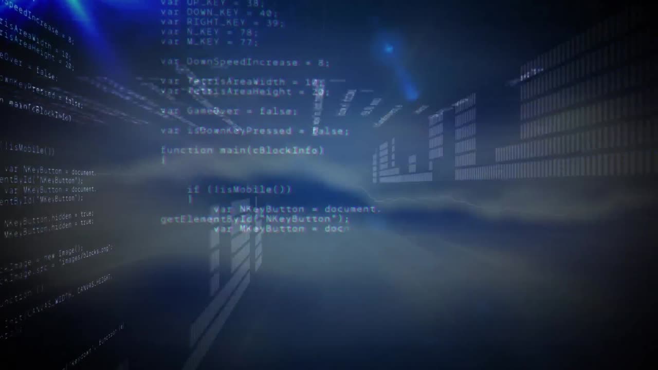 nube de datos con mucha animación