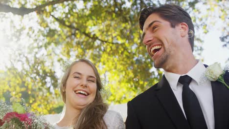 happy young newlywed bride and groom 4k 4k