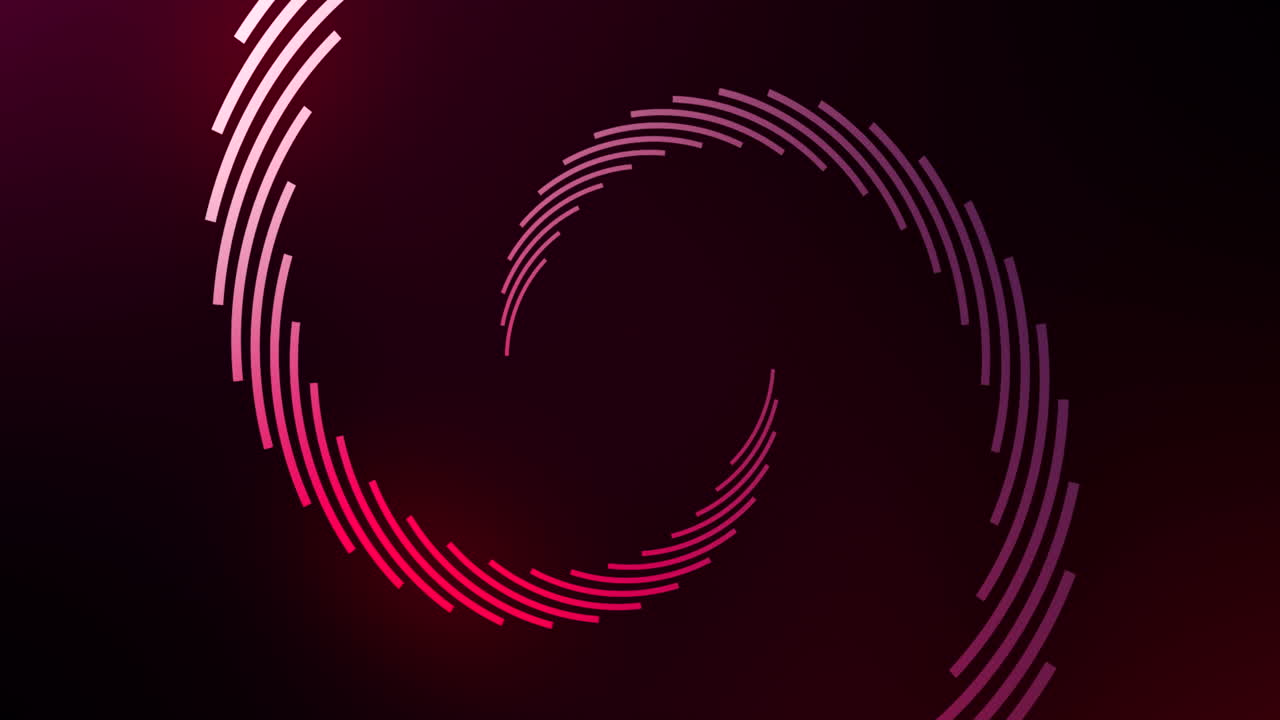animación de un rastro de luz rosa girando en movimiento hipnótico sobre un fondo negro