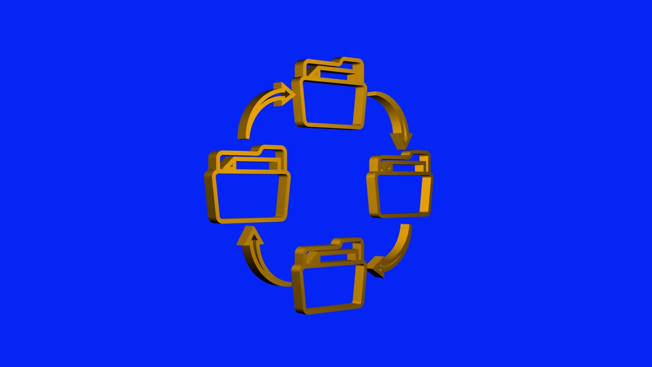 3d icon with file exchange. Cloud storage icon. Data storage. Motion Graphic