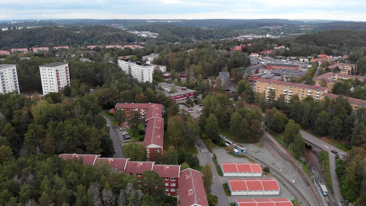 plano inverso de edificios de apartamentos en aprilgatan en kortedala, gotemburgo