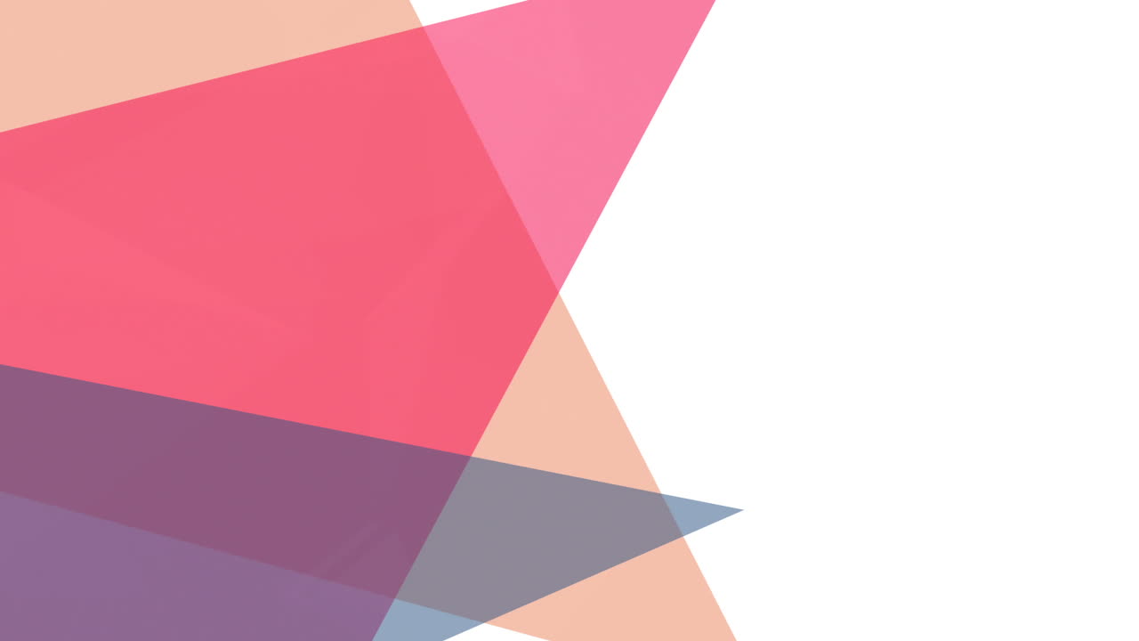 animación digital de tres triángulos contra un fondo blanco