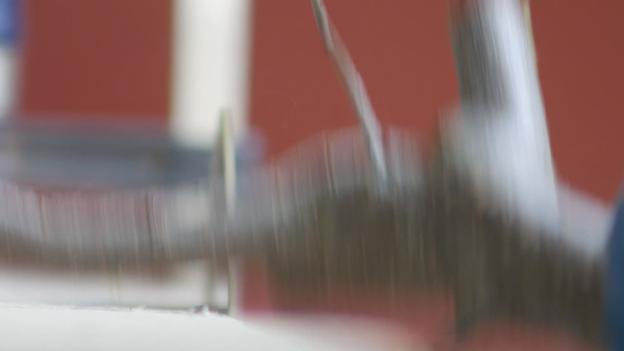The process of cutting firewood with a circular saw.