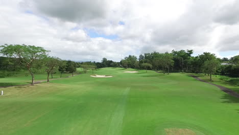 Aerial-of-Wide-Golf-Course-in-Sta