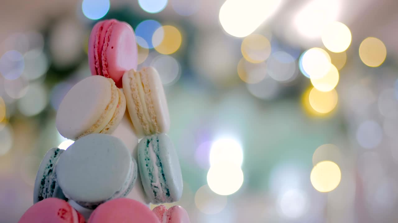 la torre de los macarones de navidad