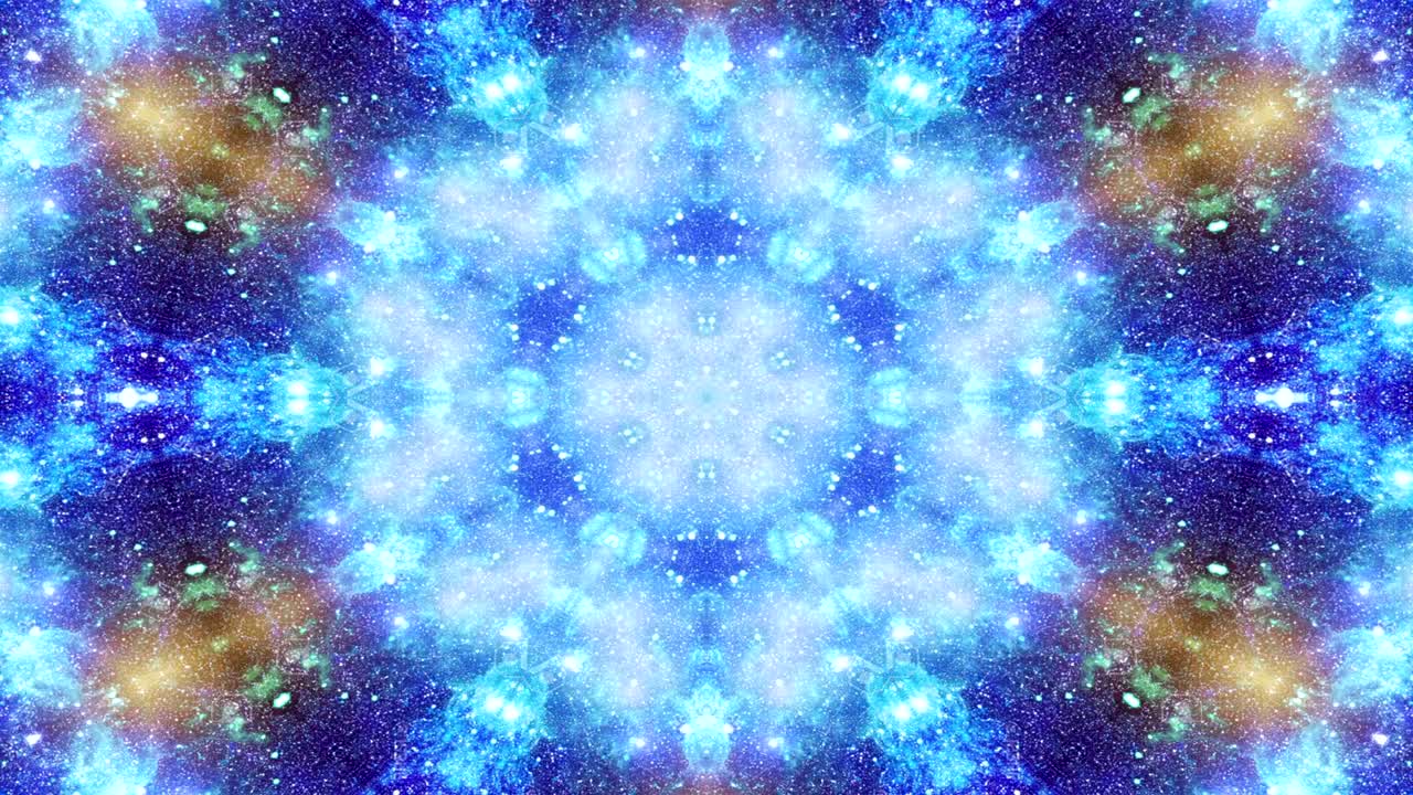 abstracto colorido brillante e hipnótico concepto patrón simétrico ornamental decorativo caleidoscopio movimiento círculo geométrico y formas de estrellas