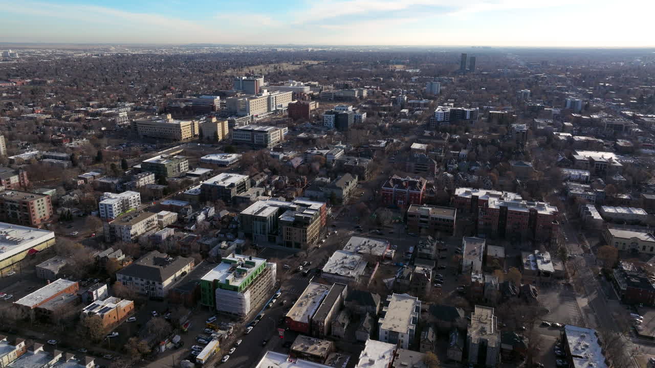Veduta aerea del quartiere degli affari centrale di Denver